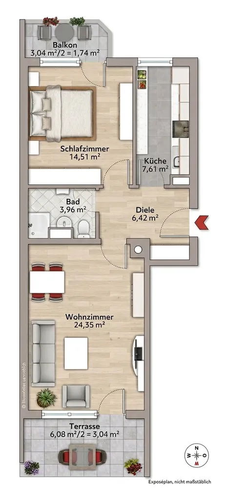 2 Zimmer Wohnung mit 62 m² in München – Bild 11