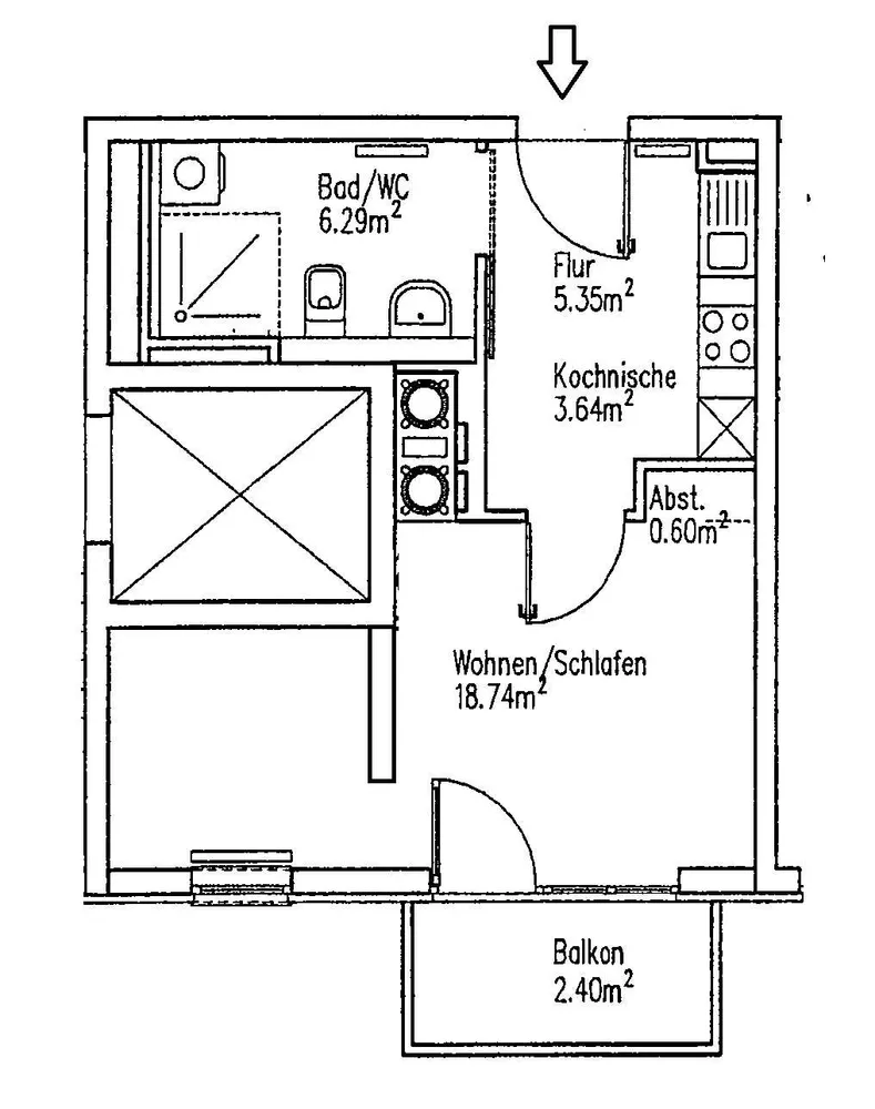 1 Zimmer Wohnung mit 36 m² in Leipzig – Bild 3