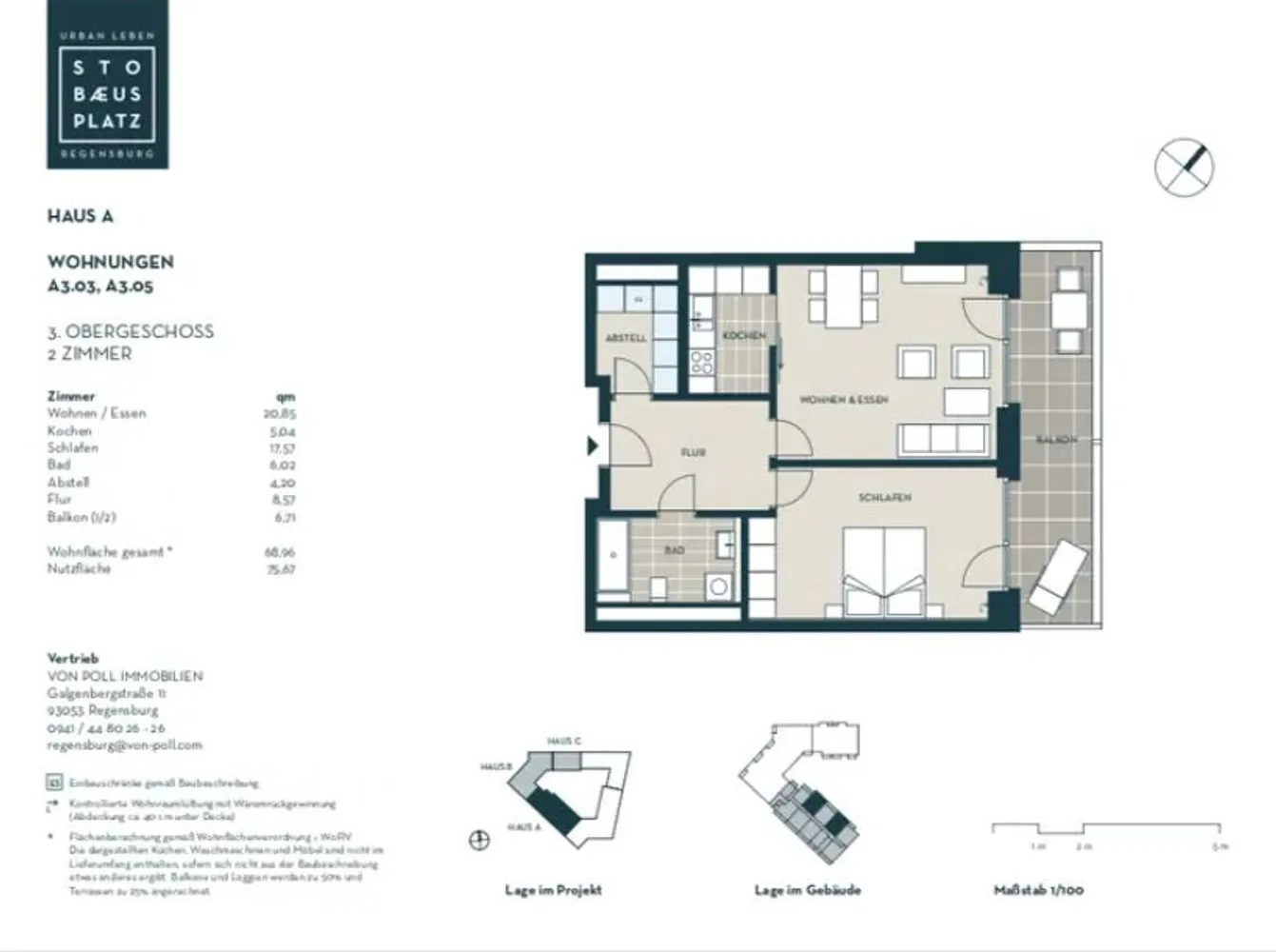 2 room apartment with 69 m² in Regensburg – Photo 2