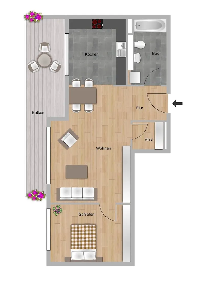 2 Zimmer Wohnung mit 55 m² in Frankfurt am Main – Bild 7