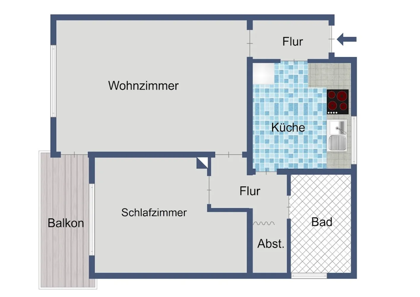 2 room apartment with 63 m² in Kassel – Photo 2
