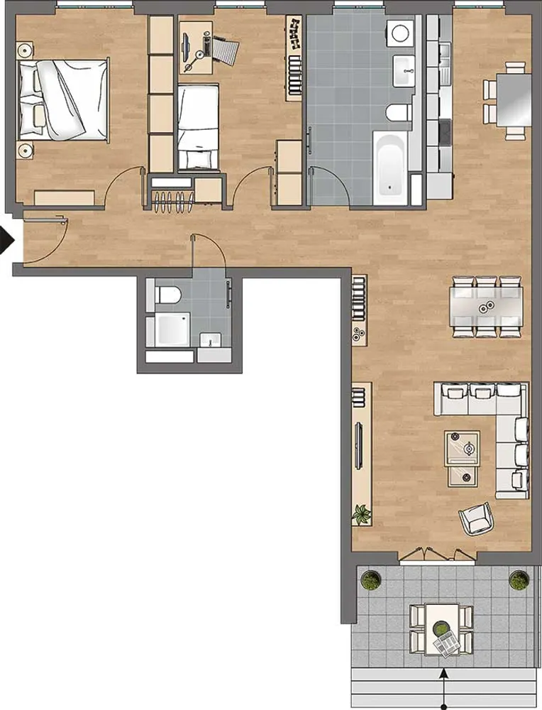 3 room apartment with 100 m² in Frankfurt am Main – Photo 7