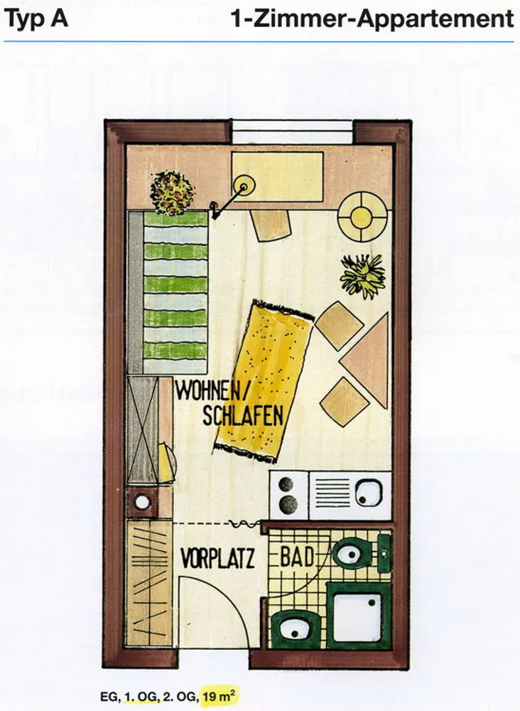 1 Zimmer Wohnung mit 19 m² in Bayreuth – Bild 2