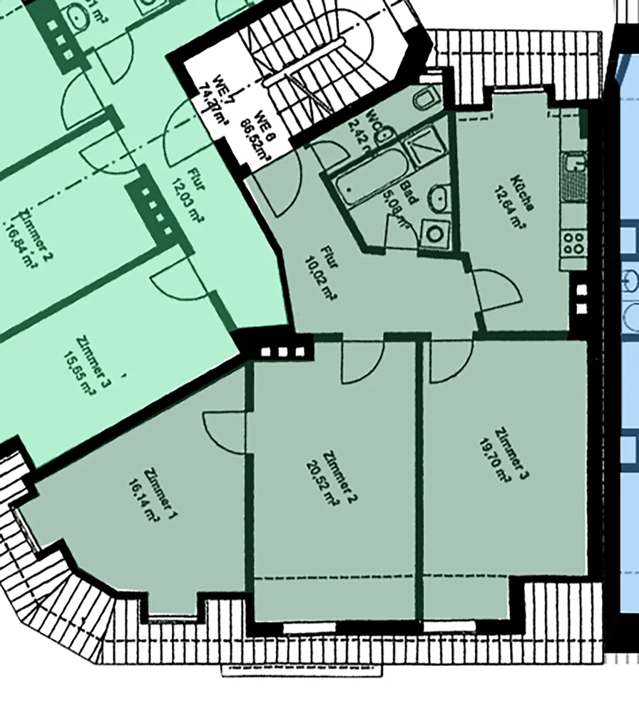 3 room apartment with 86 m² in Augsburg – Photo 4