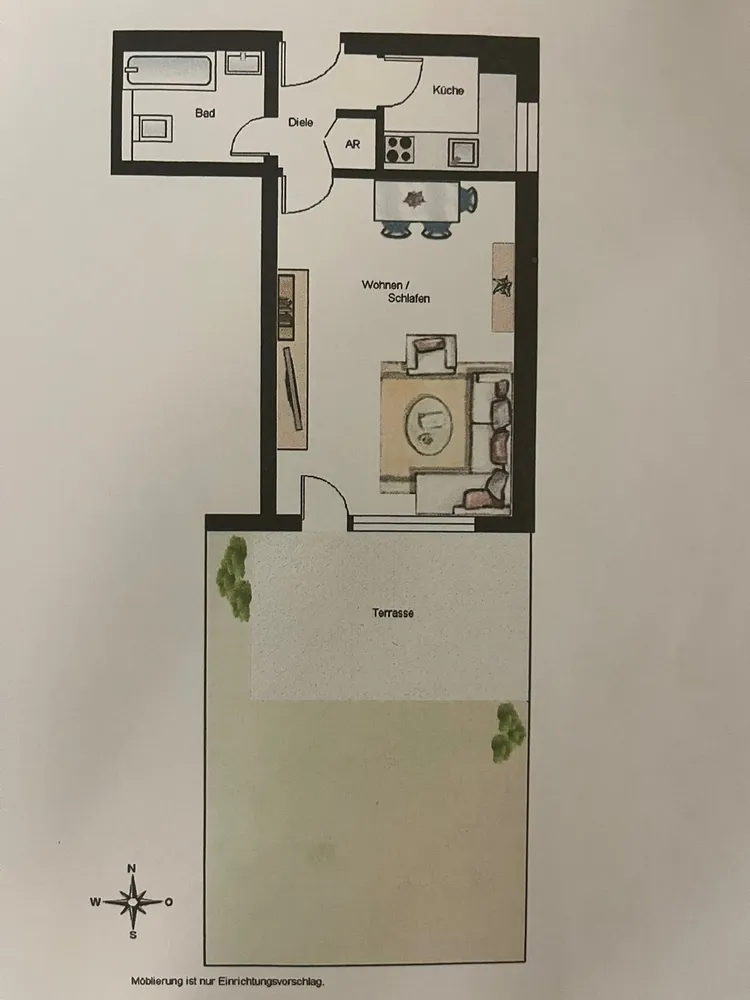 2 Zimmer Wohnung mit 37 m² in München – Bild 1