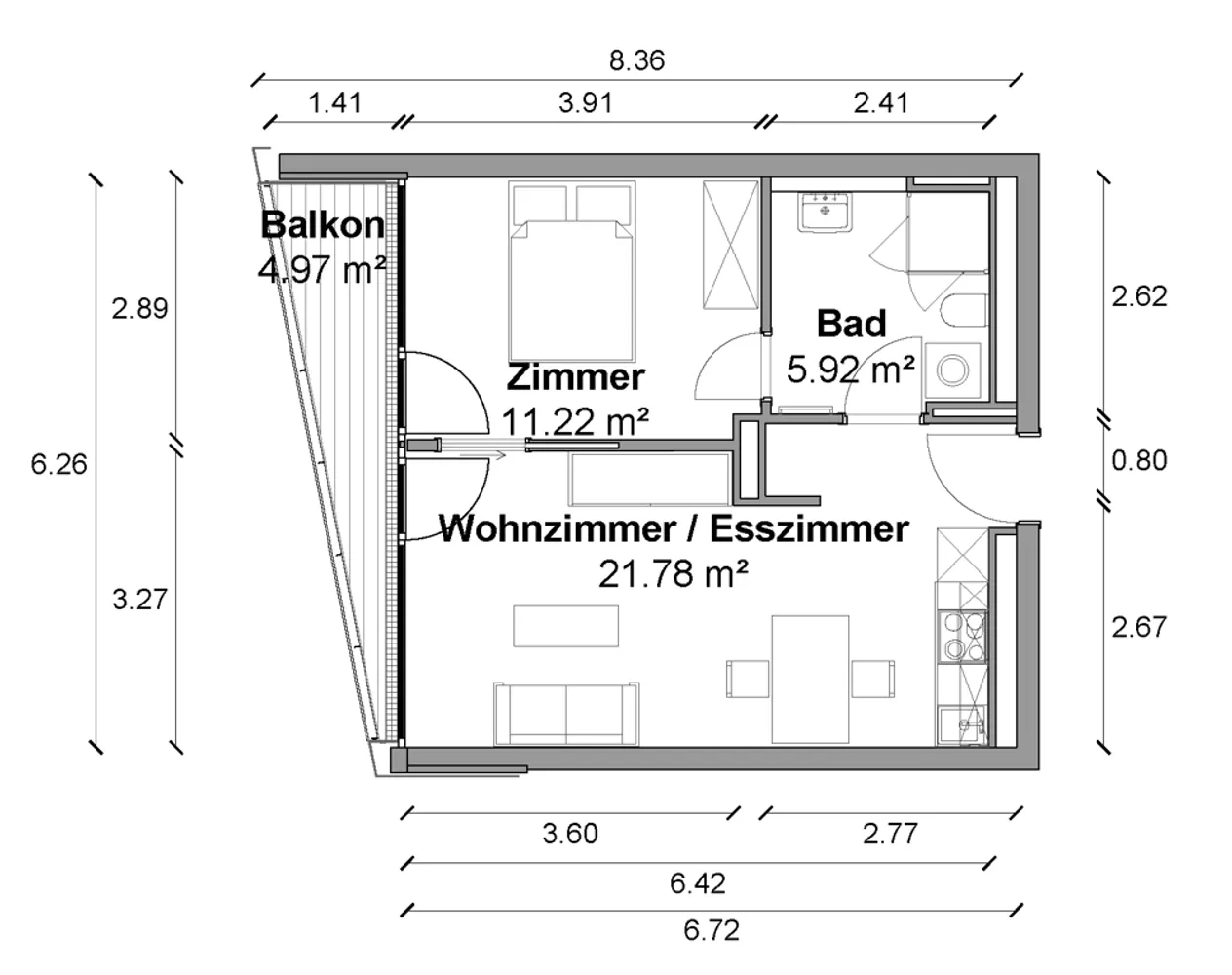 2 Zimmer Wohnung mit 42 m² in Berlin – Bild 6