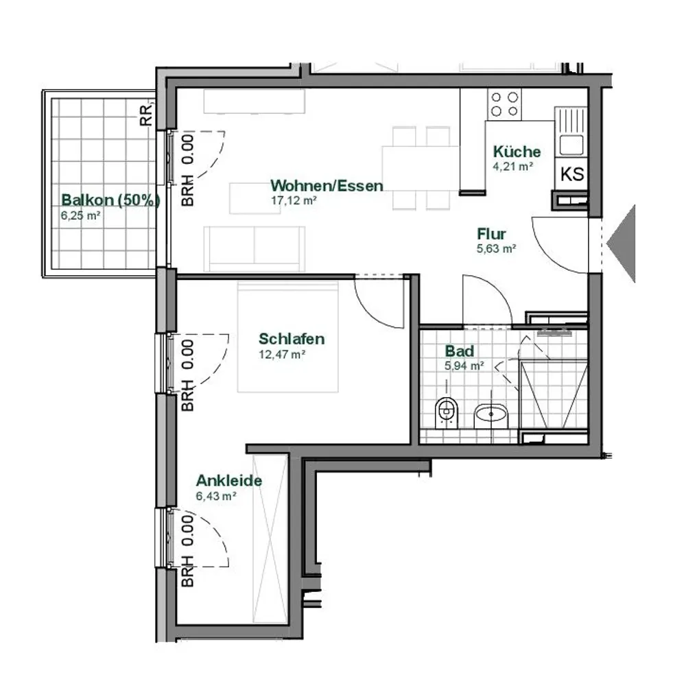 2 Zimmer Wohnung mit 55 m² in Bonn – Bild 3