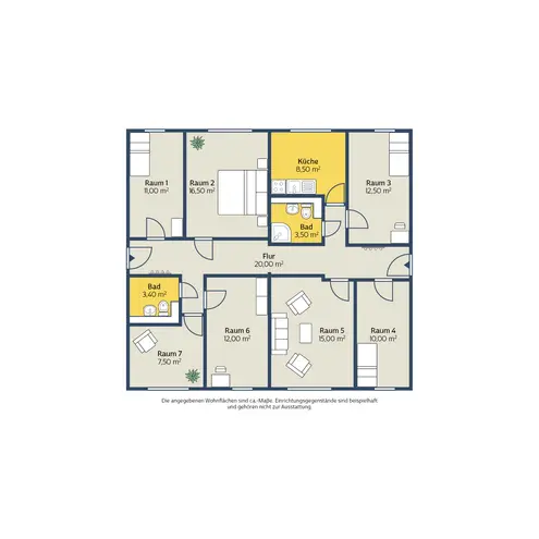 7 Zimmer Wohnung mit 120 m² in Leipzig – Bild 2