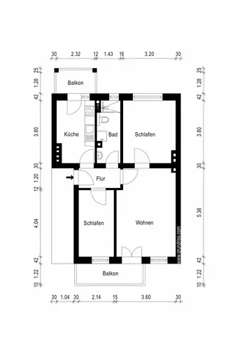 3 Zimmer Wohnung mit 57 m² in Magdeburg – Bild 3