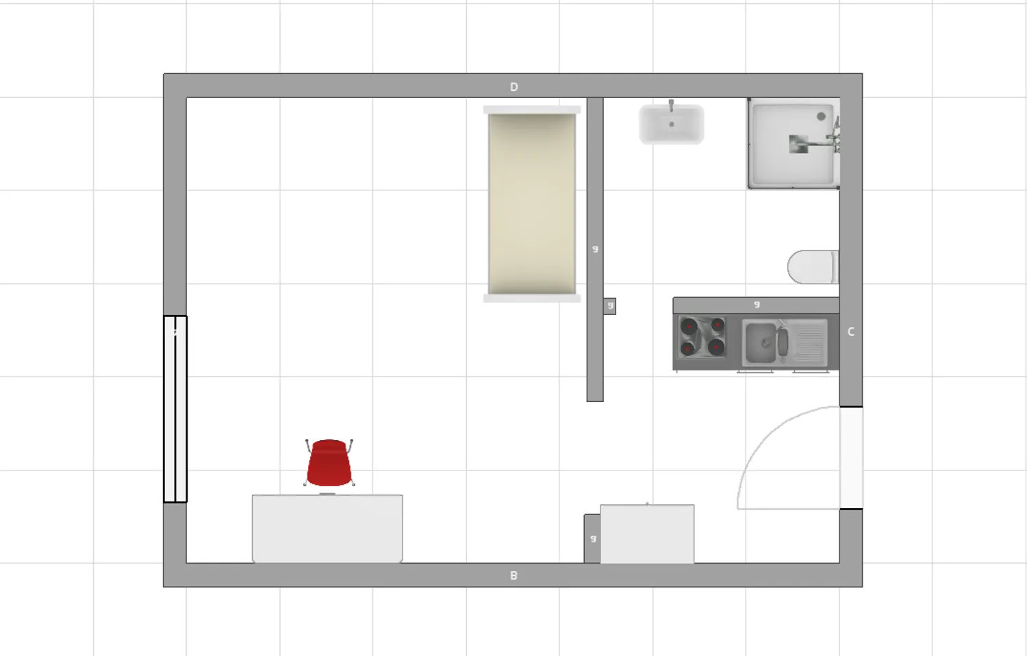 1 Zimmer Wohnung mit 29 m² in Aachen – Bild 1
