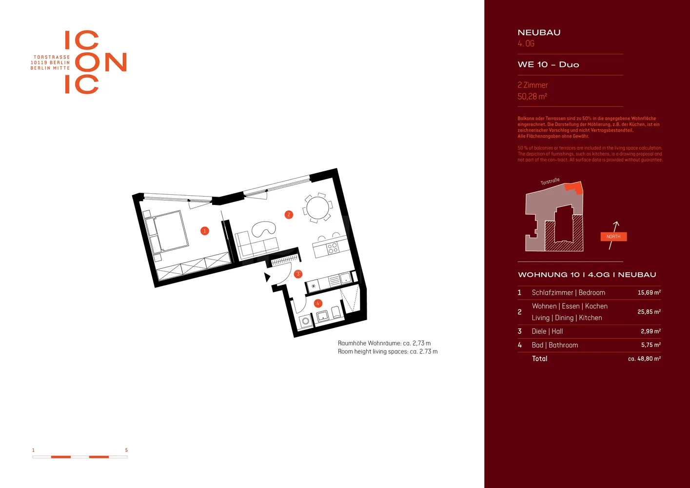2 room apartment with 50 m² in Berlin – Photo 6