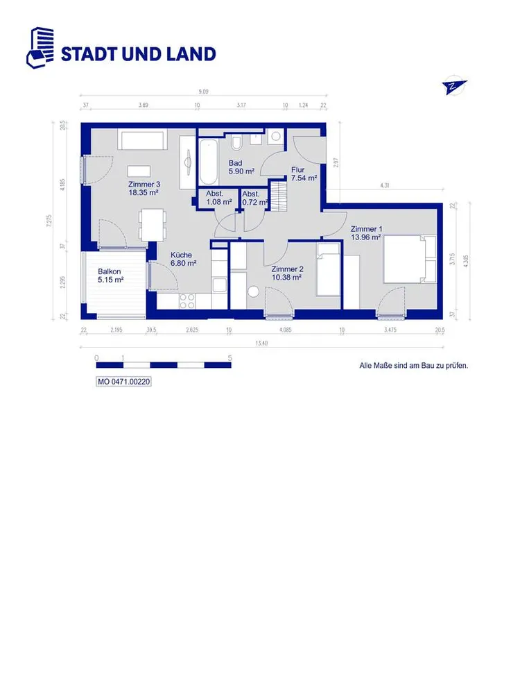 3 room apartment with 66 m² in Berlin – Photo 3