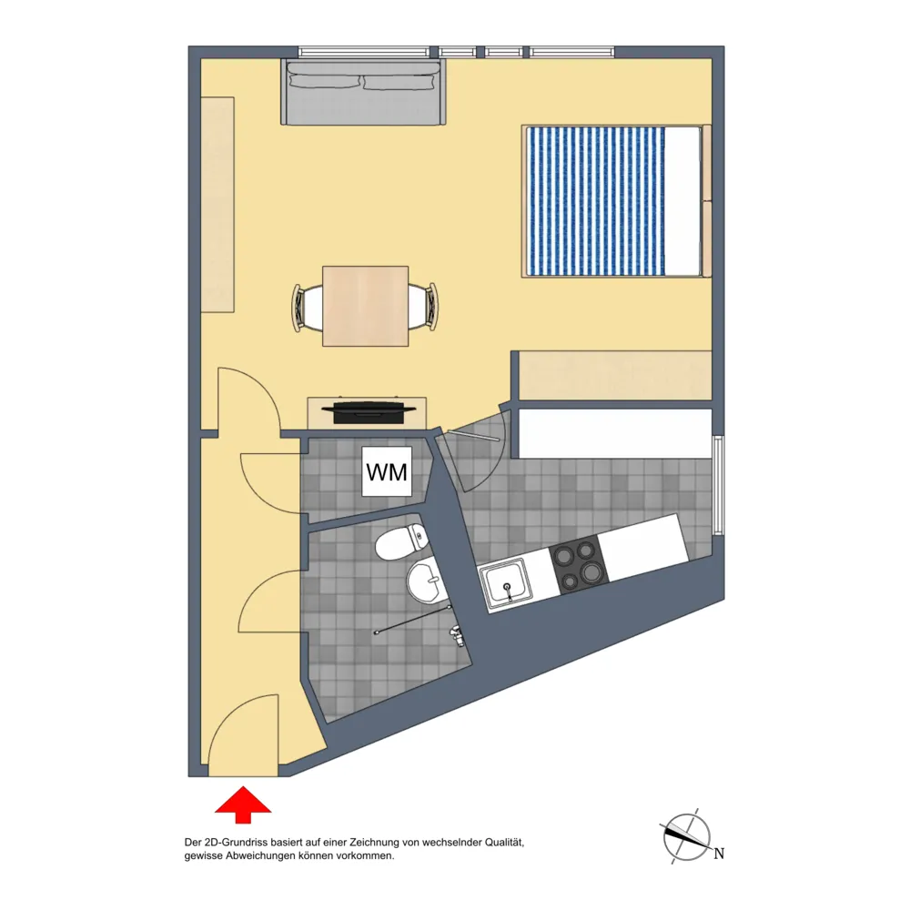 2 Zimmer Wohnung mit 38 m² in Stuttgart – Bild 3