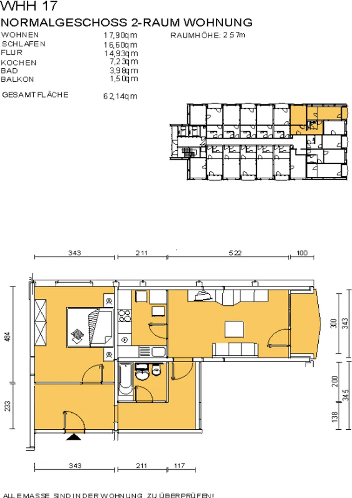 2 Zimmer Wohnung mit 62 m² in Dresden – Bild 2
