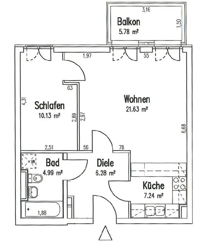 2 Zimmer Wohnung mit 53 m² in Berlin – Bild 2
