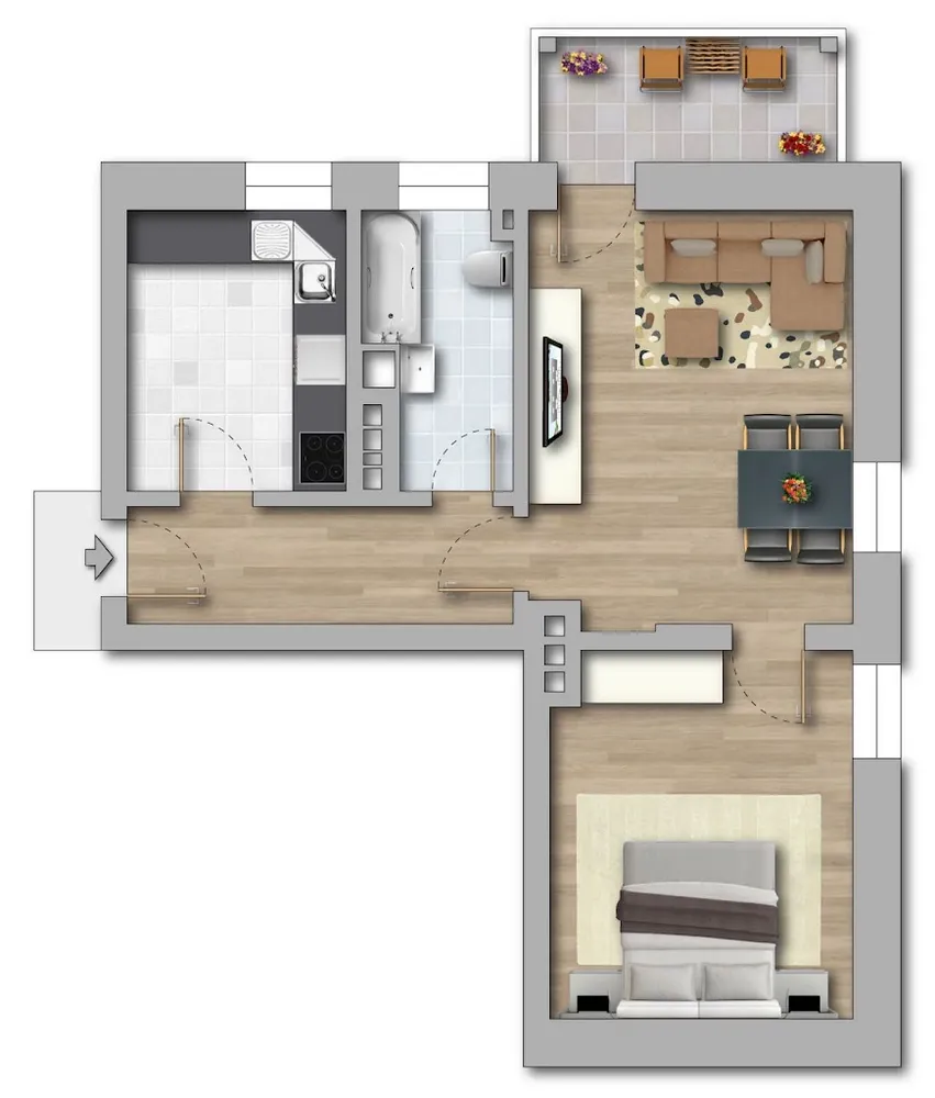 2 Zimmer Wohnung mit 52 m² in Merseburg – Bild 6