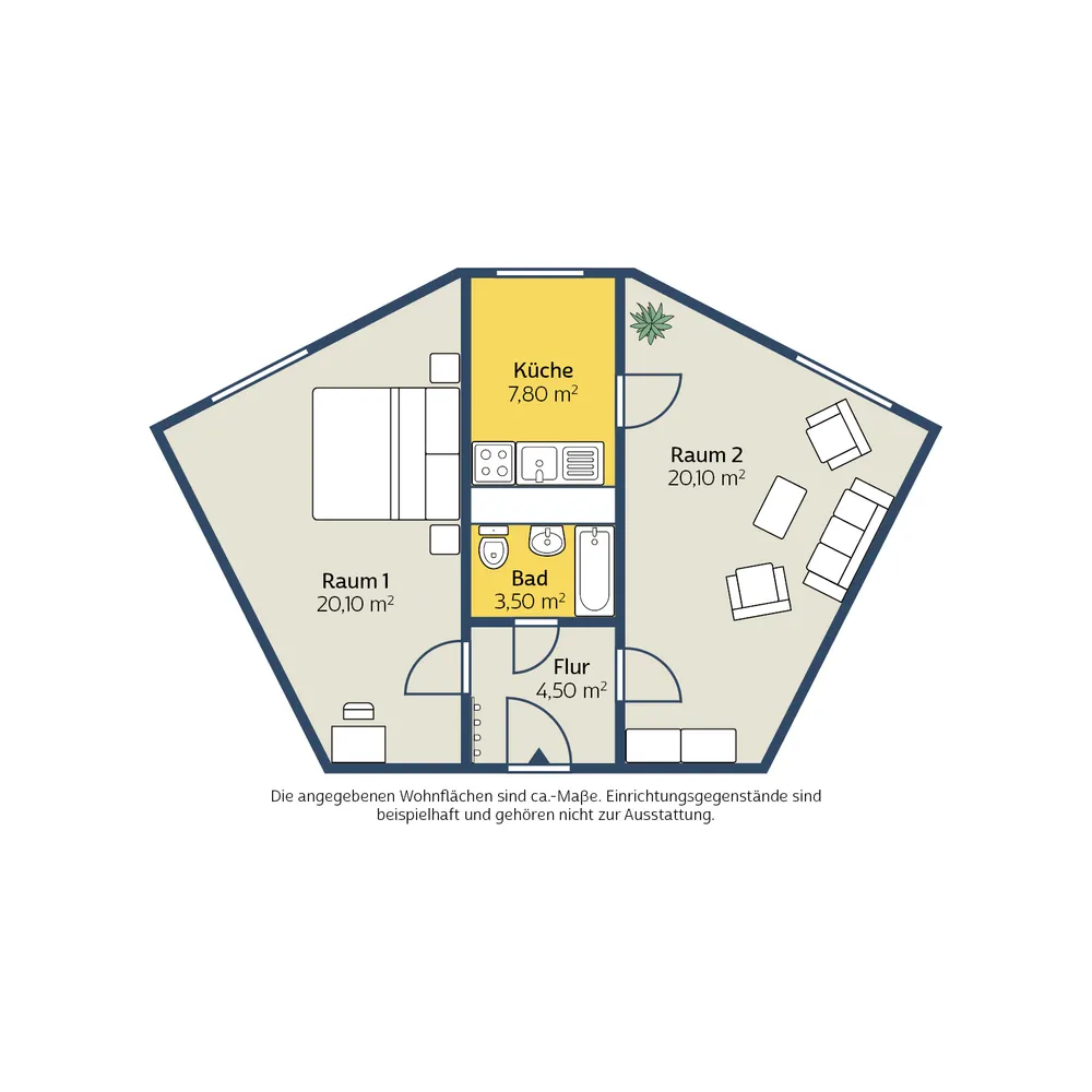 2 Zimmer Wohnung mit 56 m² in Leipzig – Bild 2