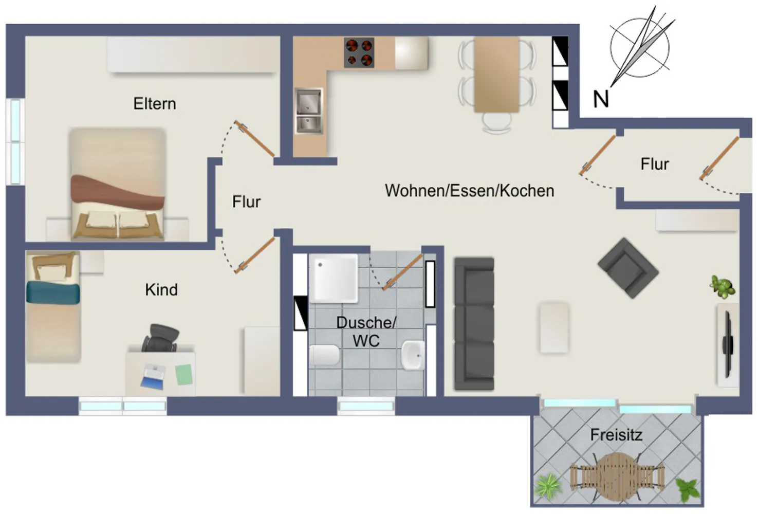 3 Zimmer Wohnung mit 72 m² in Karlsruhe – Bild 7