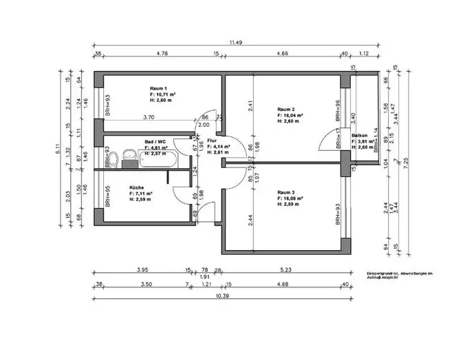 3 Zimmer Wohnung mit 61 m² in Halle (Saale) – Bild 7