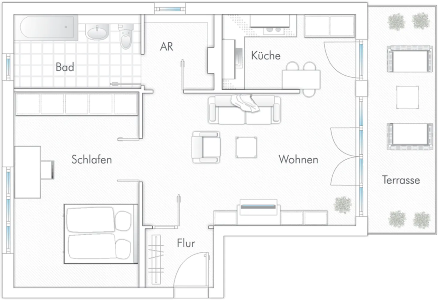 2 room apartment with 64 m² in Berlin – Photo 12