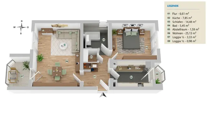 2 Zimmer Wohnung mit 64 m² in München – Bild 9