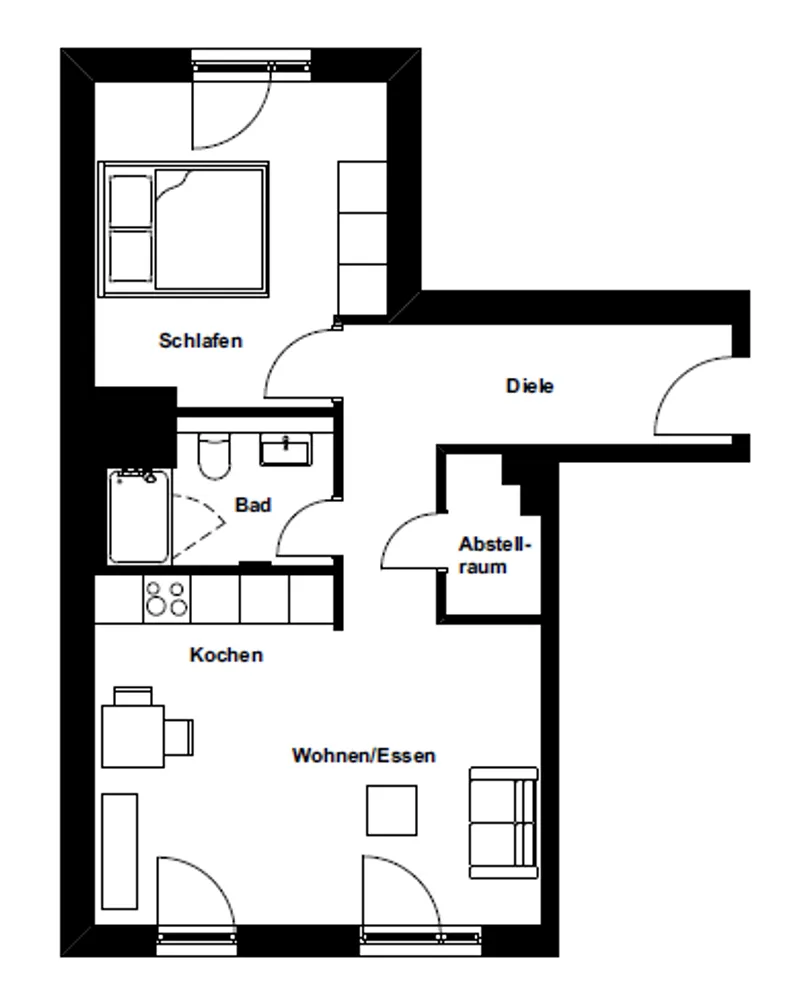 2 Zimmer Wohnung mit 54 m² in Hamburg – Bild 3