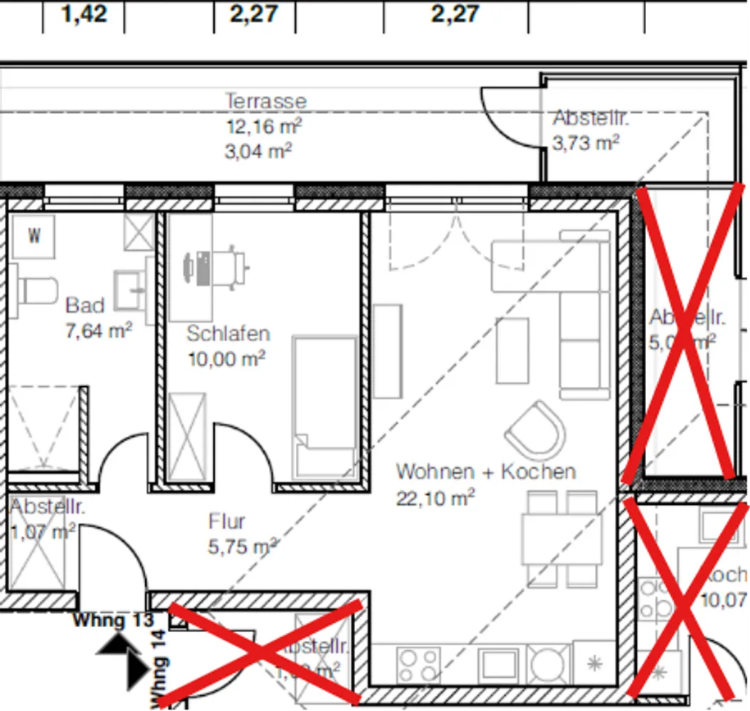2 Zimmer Wohnung mit 54 m² in Rendsburg – Bild 8