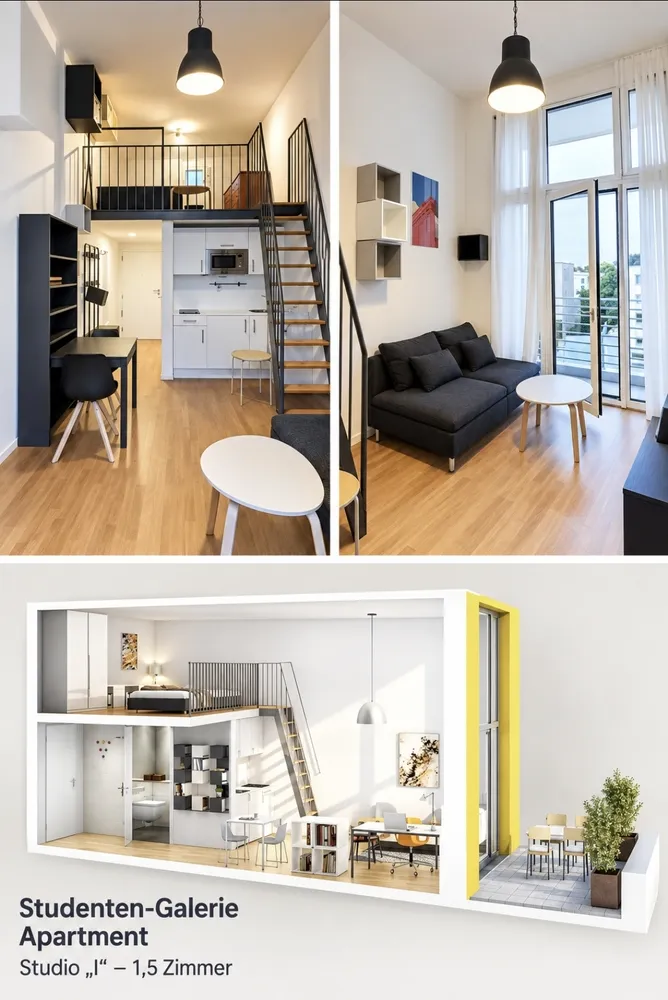 1 Zimmer Wohnung mit 32 m² in Augsburg – Bild 2