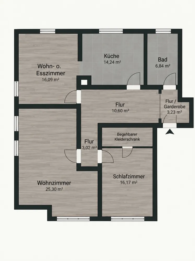 3 Zimmer Wohnung mit 95 m² in Moers – Bild 2