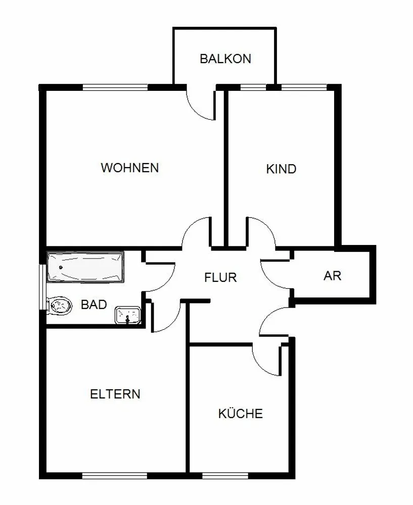 3 Zimmer Wohnung mit 77 m² in Köln – Bild 2