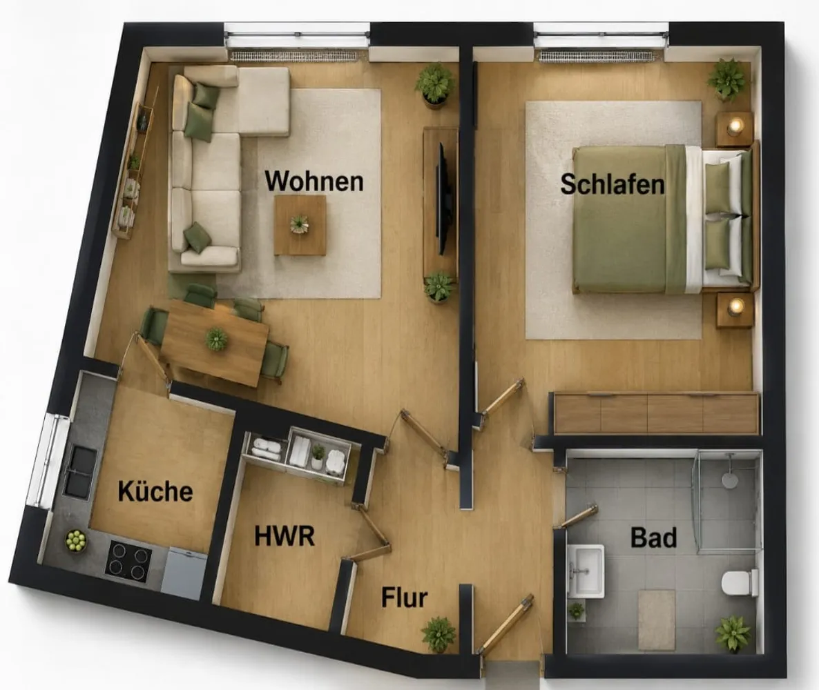 2 room apartment with 62 m² in Eilenburg – Photo 2