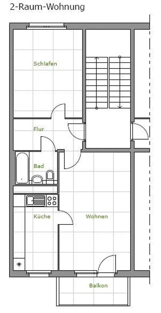 2 Zimmer Wohnung mit 54 m² in Leipzig – Bild 2