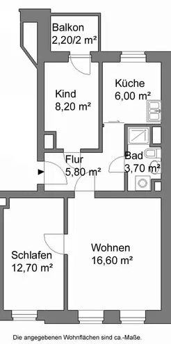 3 Zimmer Wohnung mit 52 m² in Leipzig – Bild 11