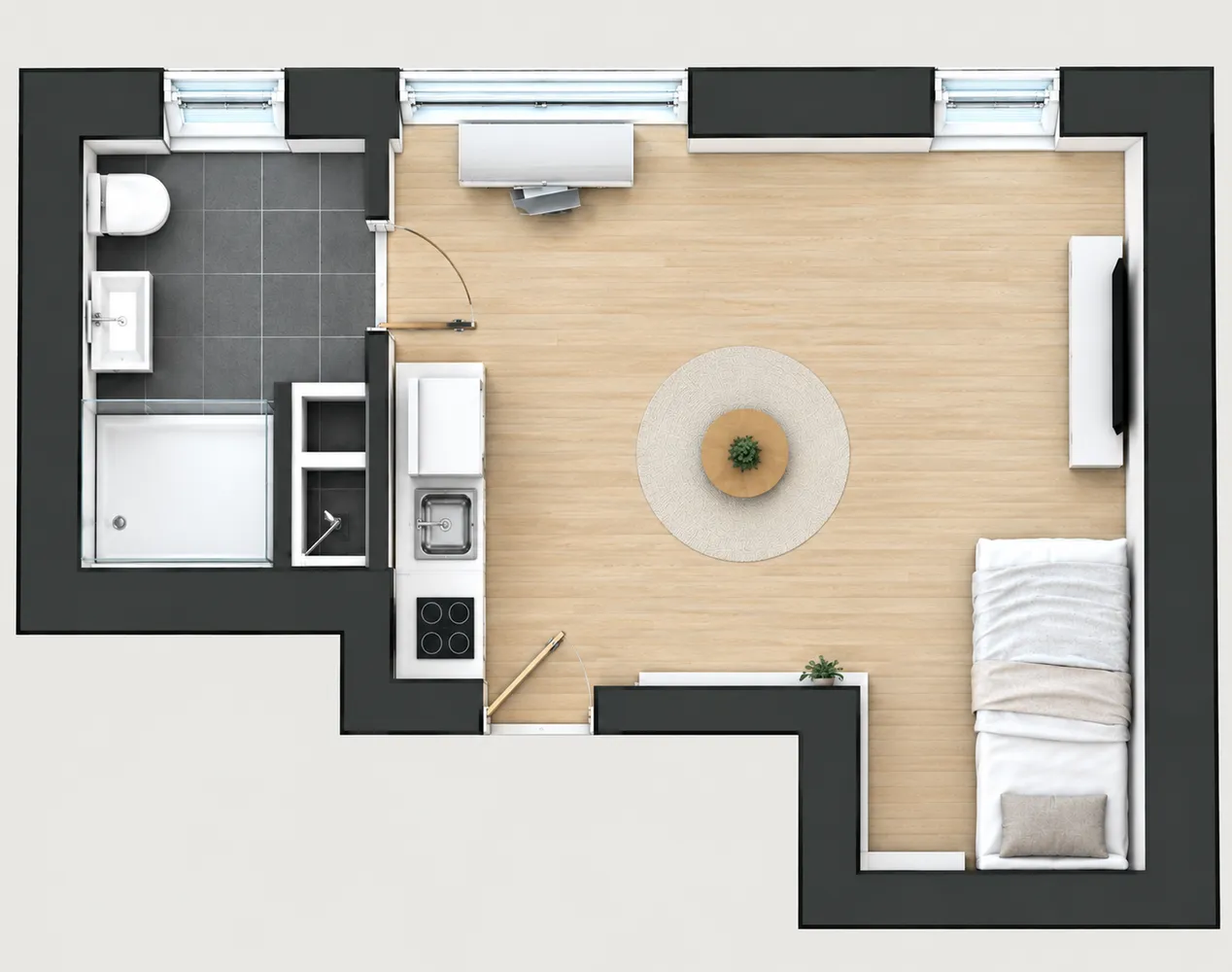1 Zimmer Wohnung mit 25 m² in Nürnberg – Bild 2