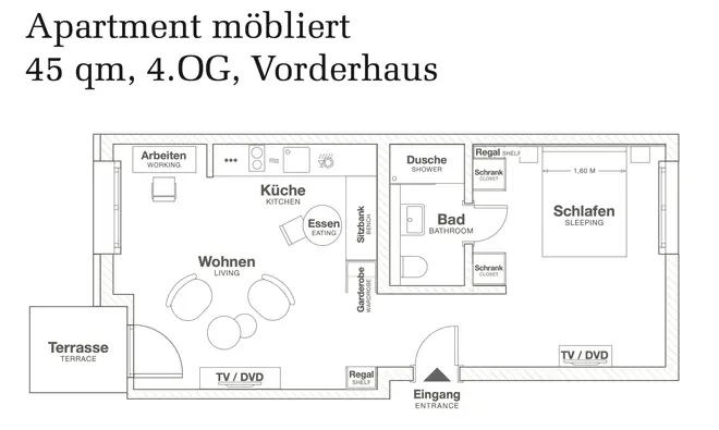 2 Zimmer Wohnung mit 45 m² in Köln – Bild 2