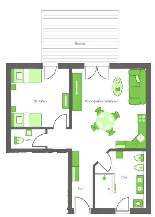 WG-Zimmer mit 61 m² in Weingarten – Bild 3