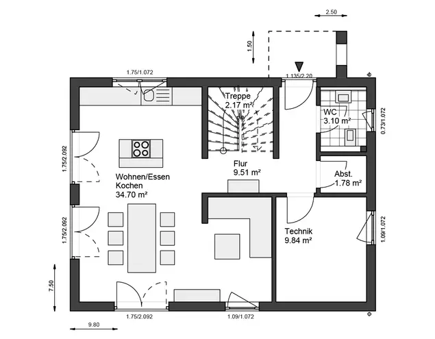 3 Zimmer Haus mit 100 m² in Bergheim – Bild 2