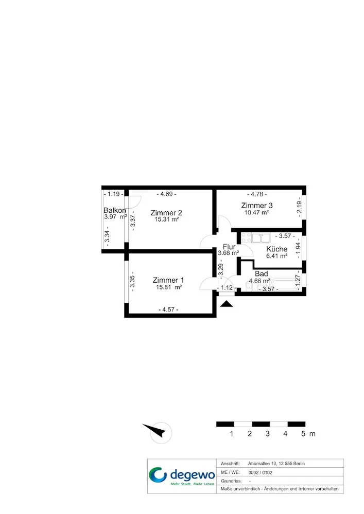 3 room apartment with 58 m² in Berlin – Photo 7