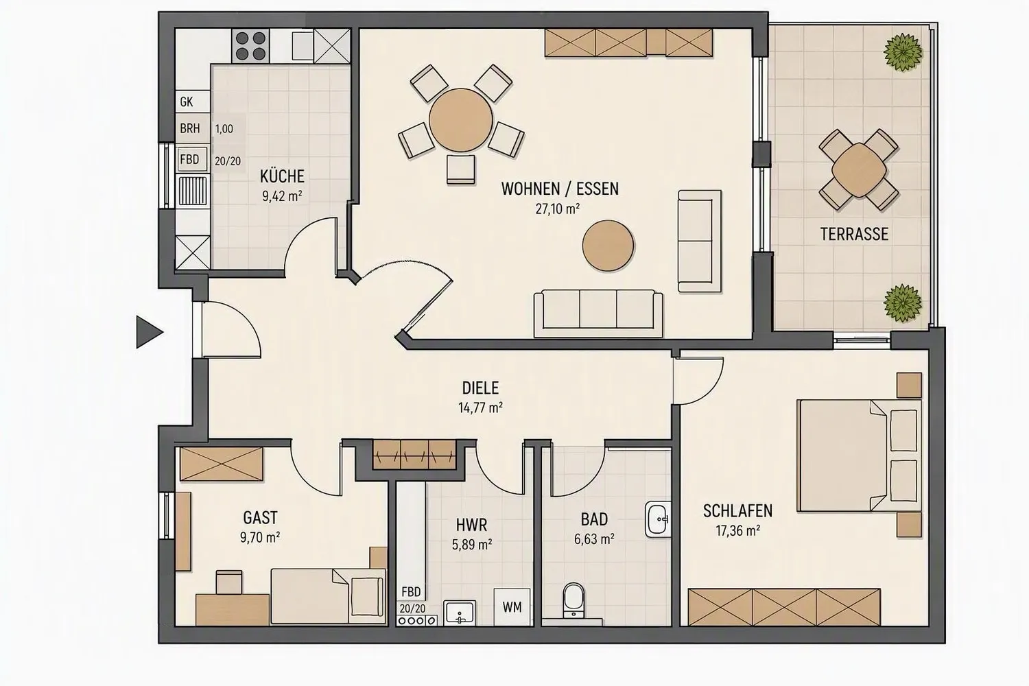 3 room apartment with 91 m² in Osnabrück – Photo 3