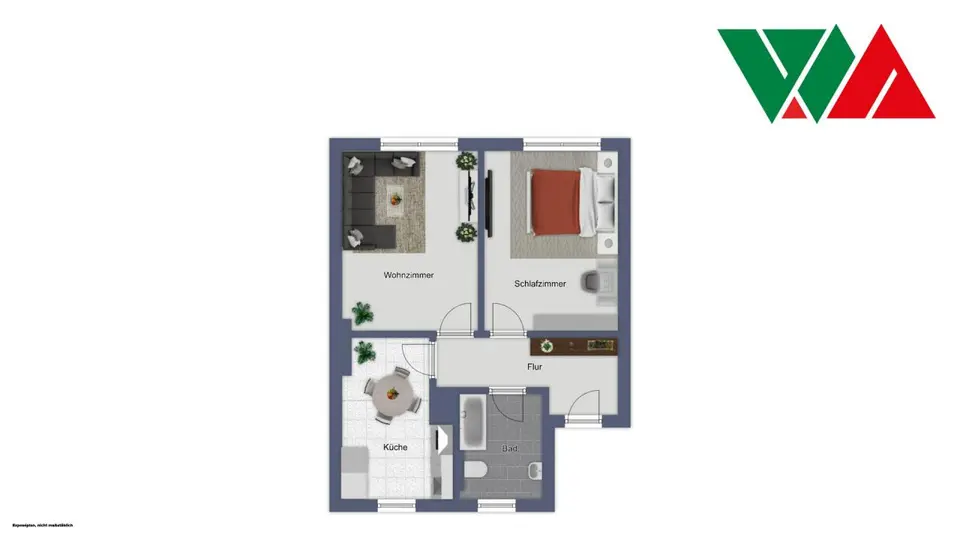 2 room apartment with 49 m² in Magdeburg – Photo 5