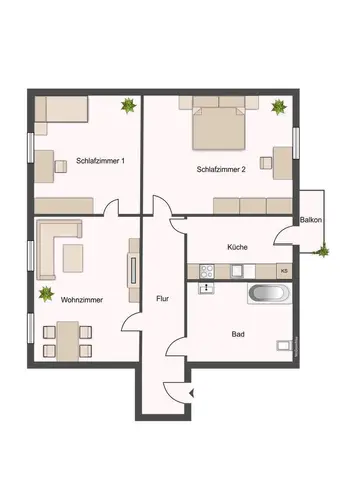 3 room apartment with 64 m² in Chemnitz – Photo 9
