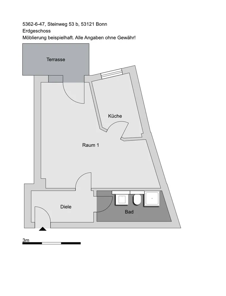 1 room apartment with 46 m² in Bonn – Photo 7