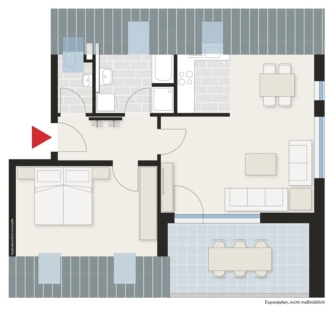 2 room apartment with 63 m² in Biberach an der Riß – Photo 1