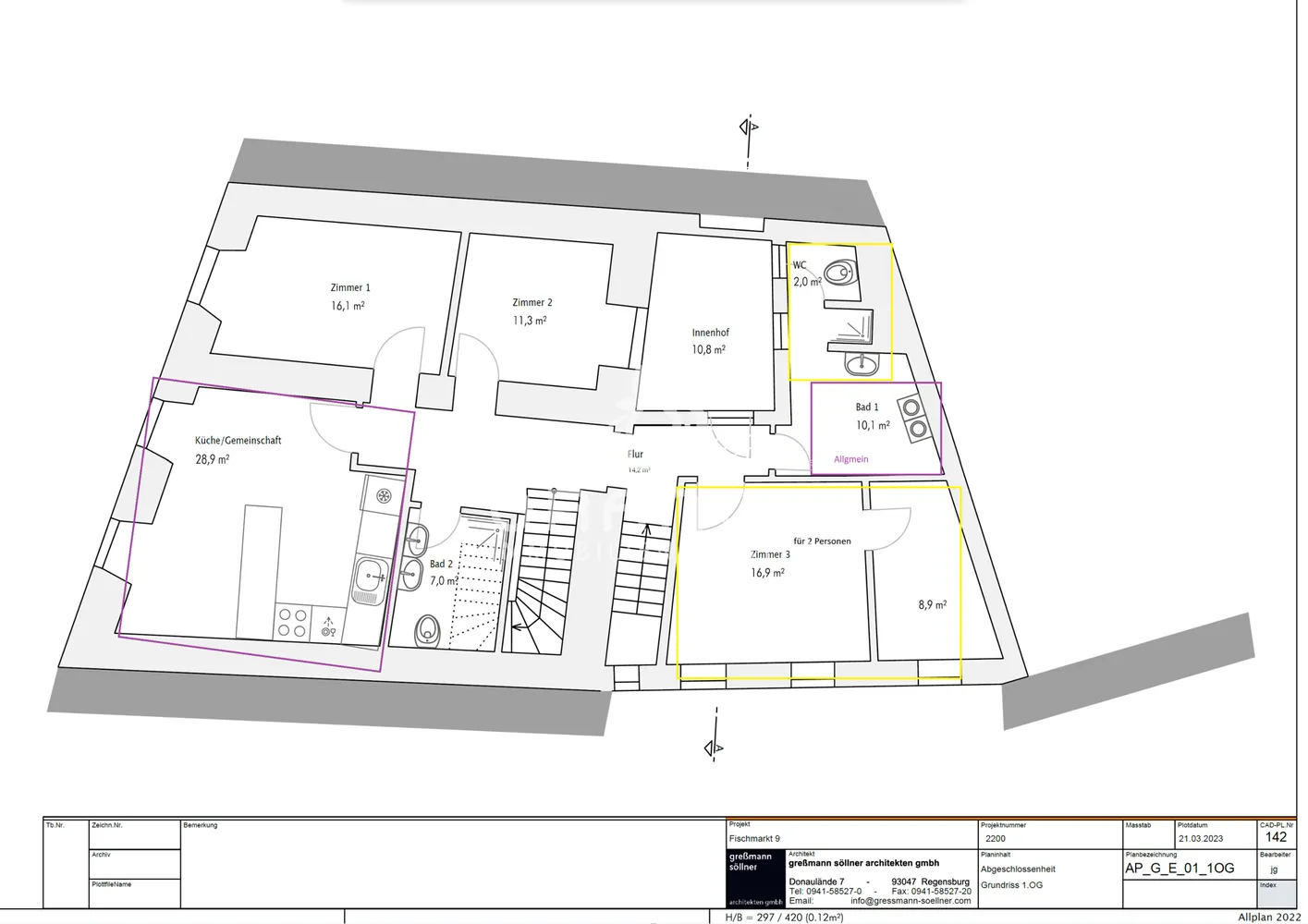 1 Zimmer Wohnung mit 26 m² in Regensburg – Bild 6