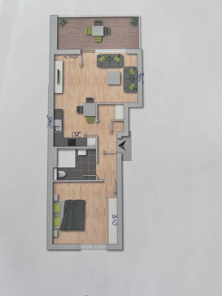 2 Zimmer Wohnung mit 66 m² in Essen – Bild 3