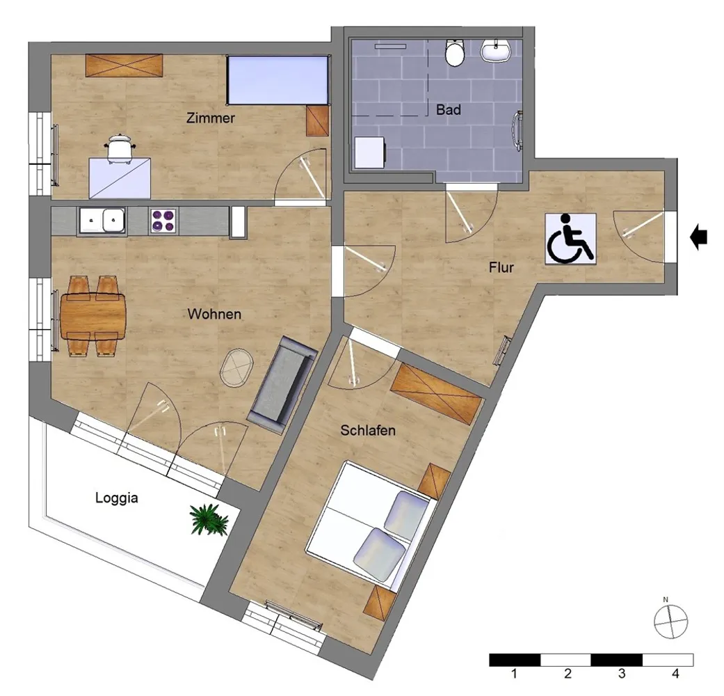 3 room apartment with 87 m² in Hanover – Photo 6