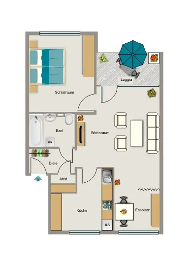 3 Zimmer Wohnung mit 60 m² in Duisburg – Bild 5