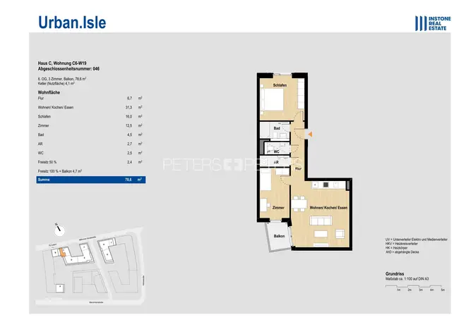 3 Zimmer Wohnung mit 79 m² in Hamburg – Bild 7