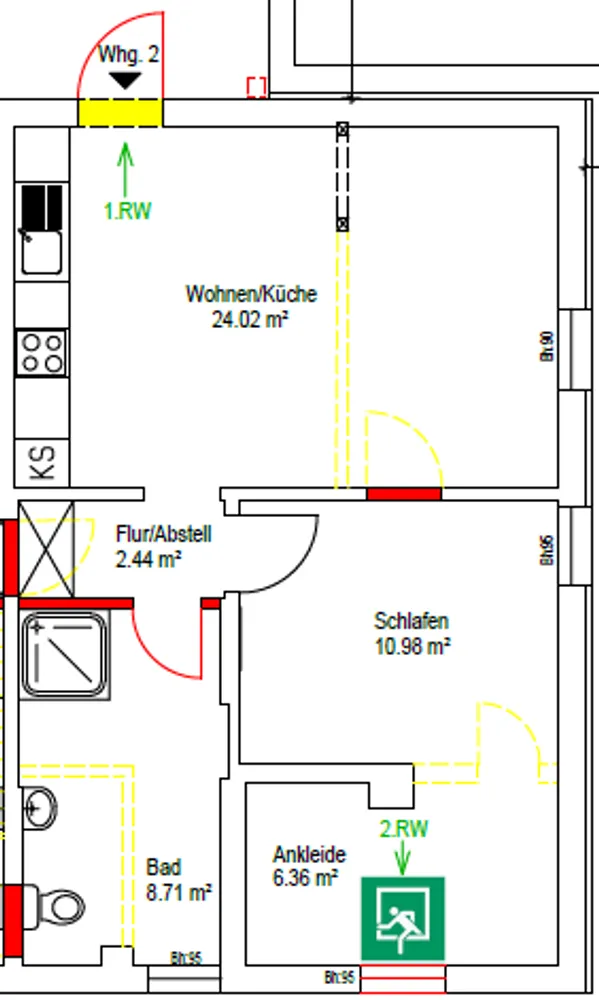 2 room apartment with 52 m² in Brunswick – Photo 8