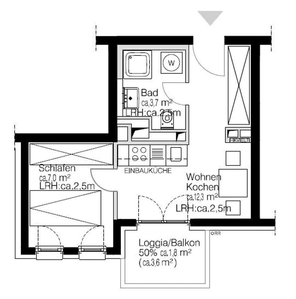 2 room apartment with 25 m² in Frankfurt am Main – Photo 10